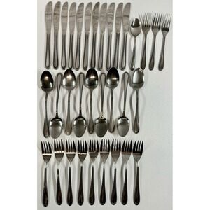 Rogers Stanley Roberts 33 Pieces Cameo Flatware Set Stainless Steel Korea
